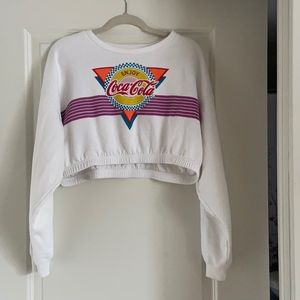 Coca Cola by Target, white cropped sweatshirt, XL
